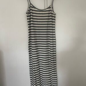 Striped Sleeveless Maxi Dress